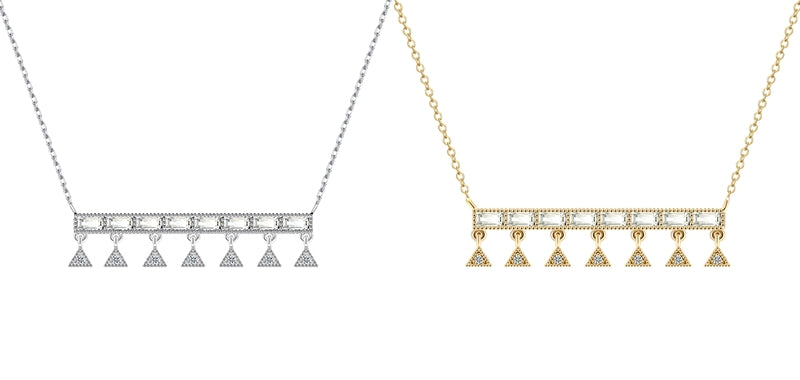 Triangle Zircon Necklace Set