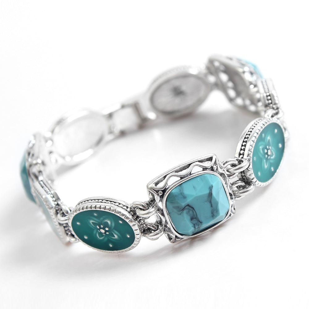 Retro Style Gem-Embedded Bracelet for Women - Unique Desig