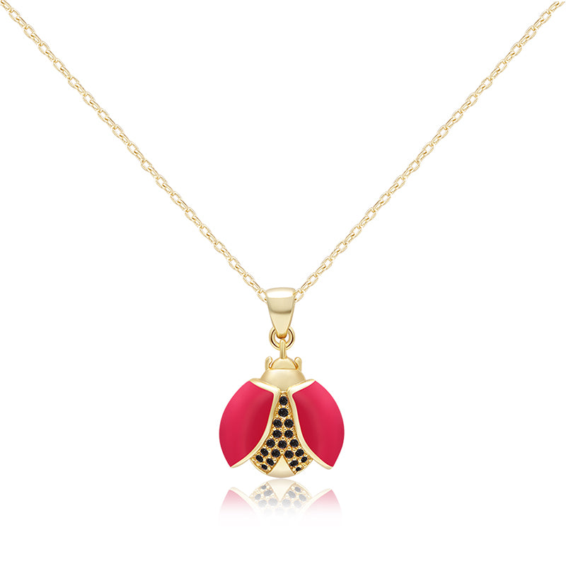 Charming Ladybug - shaped Necklace