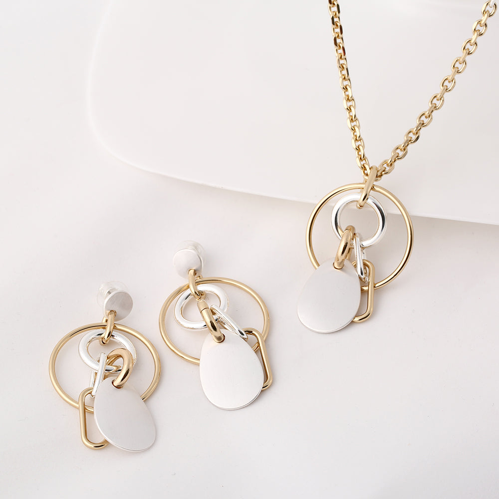 Punk Style Mixed Metal Jewelry Set - Necklaces, Bracelets, Earrings & Rings