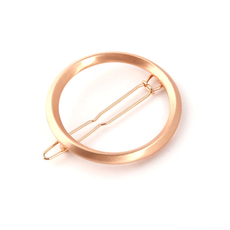 Minimalist Metal Circle Hair Clips(small one) - 2 - Tone Gold Hair Accessories for Women