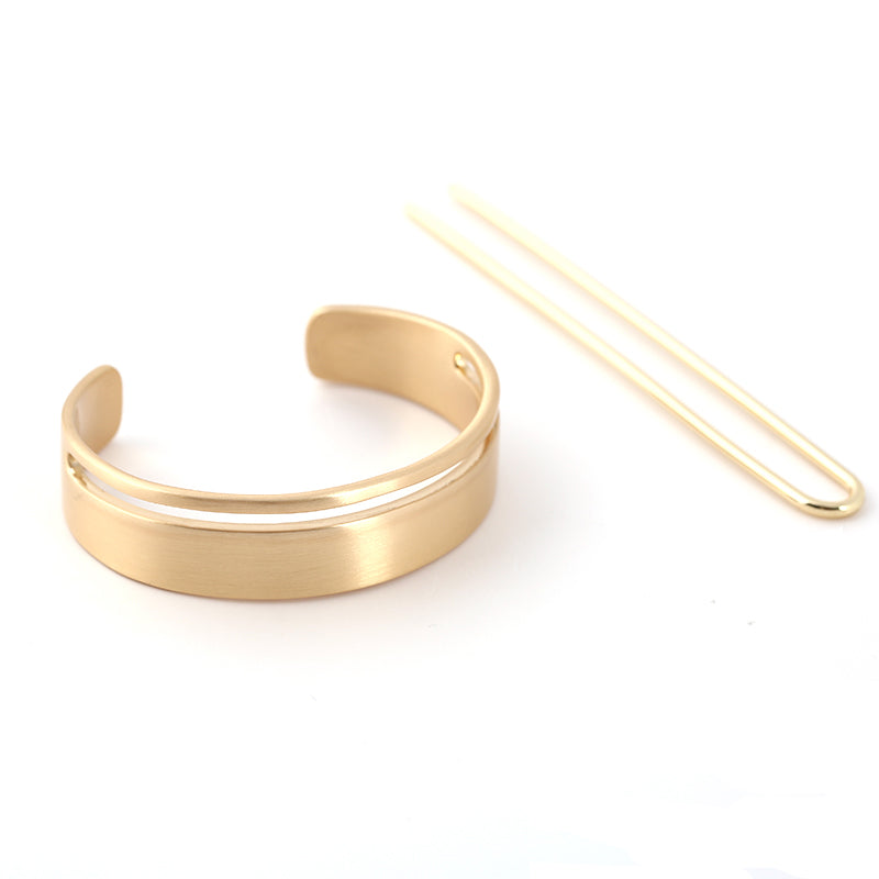 Fashion Metal Hair Clips - Geometric U - Shaped Hair Pins for Women, Chic Hair Accessories