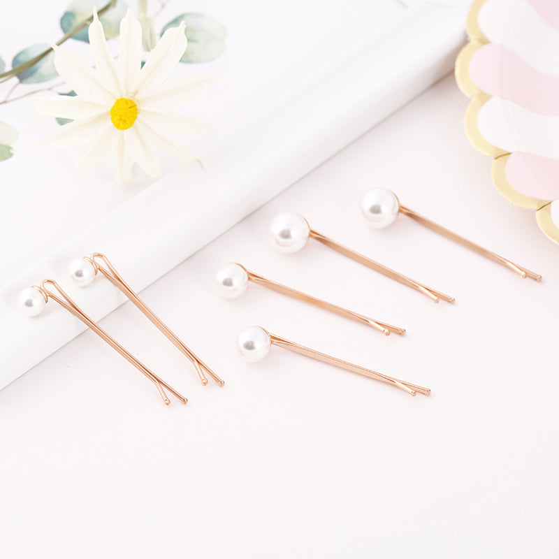 Elegant Pearl & Rose Gold Hair Pins - Timeless Beauty for Every Look
