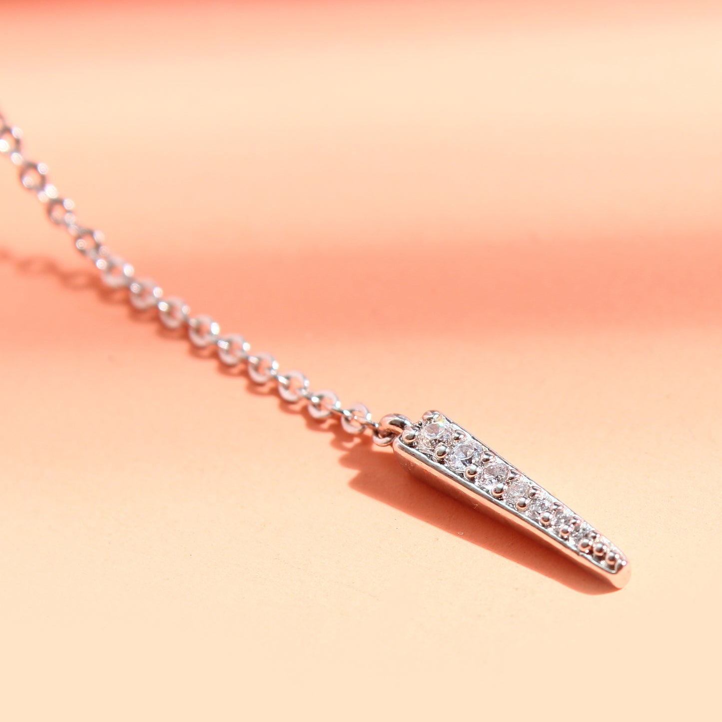 Geometric V - Shape Drop-Gold Necklace