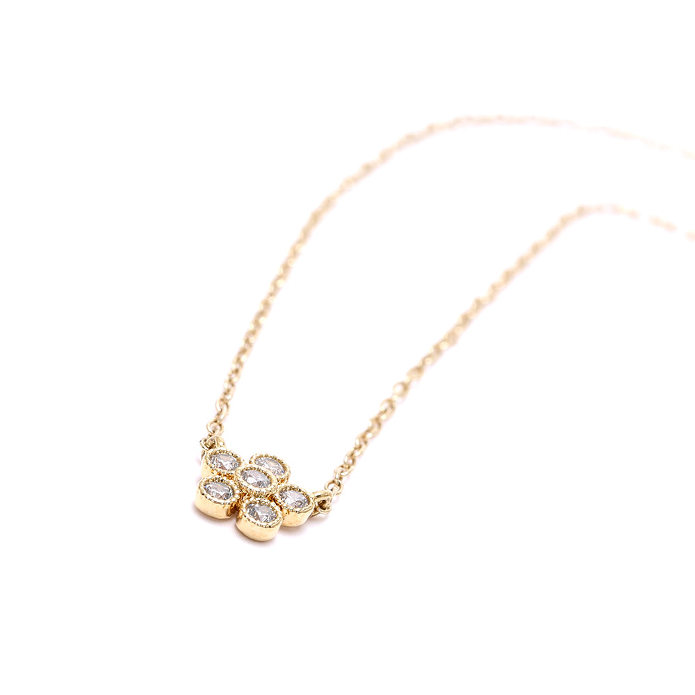 Gold/ Silver plated Toned Floral Necklace with Sparkling Crystals