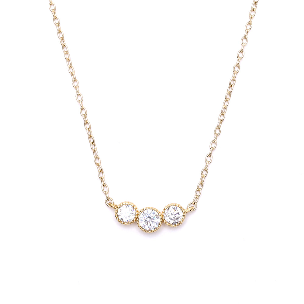 Round Cubic Zirconia Pendent Necklace