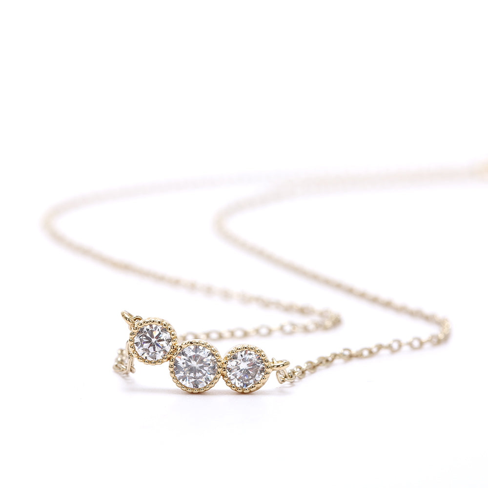 Round Cubic Zirconia Pendent Necklace