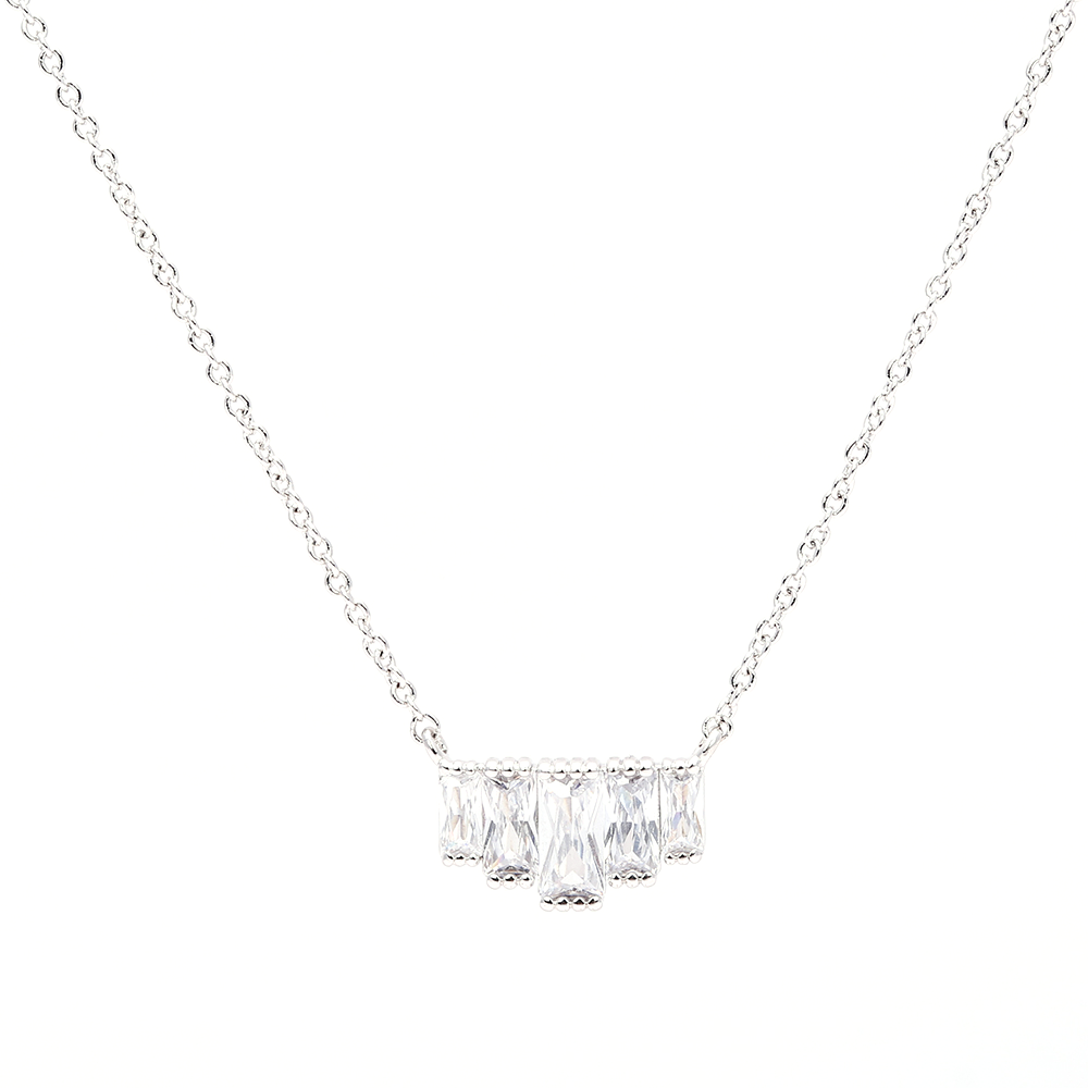 Minimalist Silver Plated Geometric Pendant Necklace