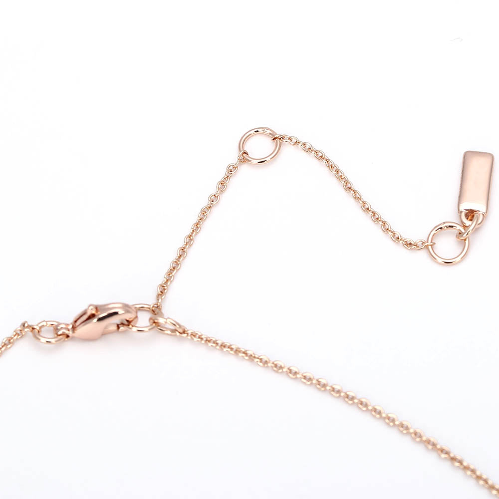 Dainty Gold-Tone Choker Necklace with Opal & Crystal Accent