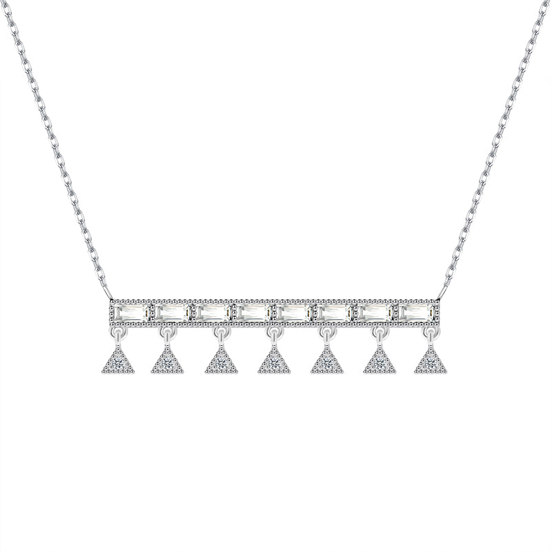 Triangle Zircon Necklace Set