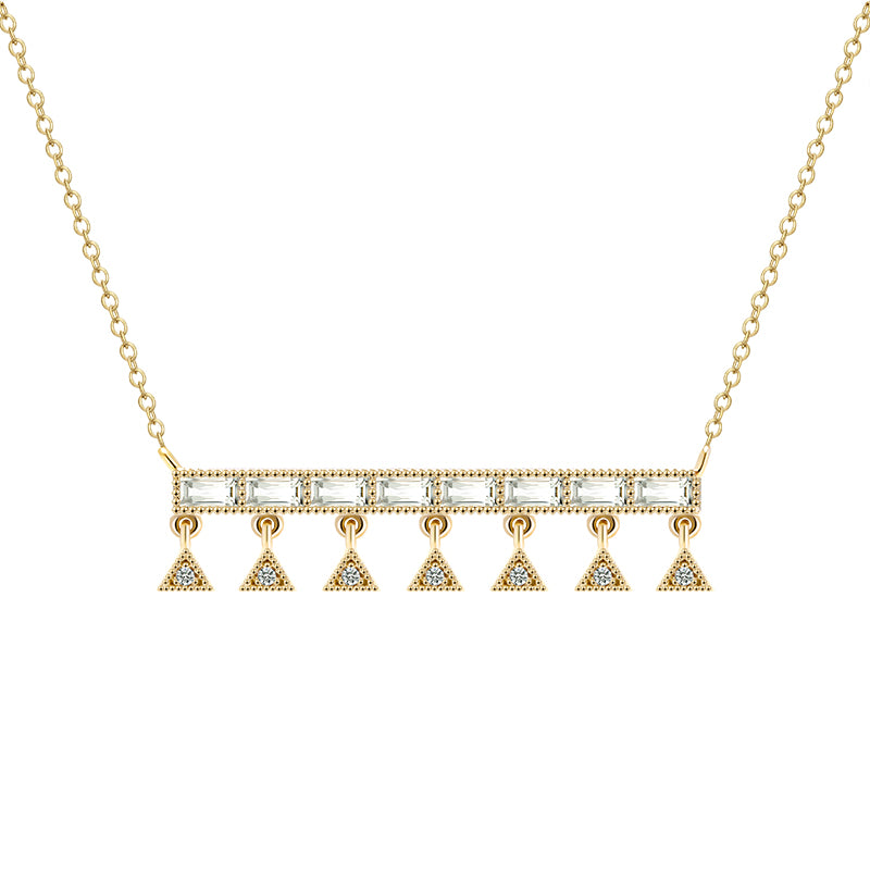 Triangle Zircon Necklace Set