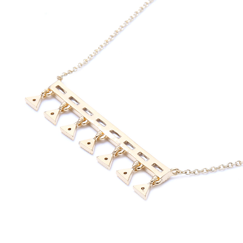 Triangle Zircon Necklace Set