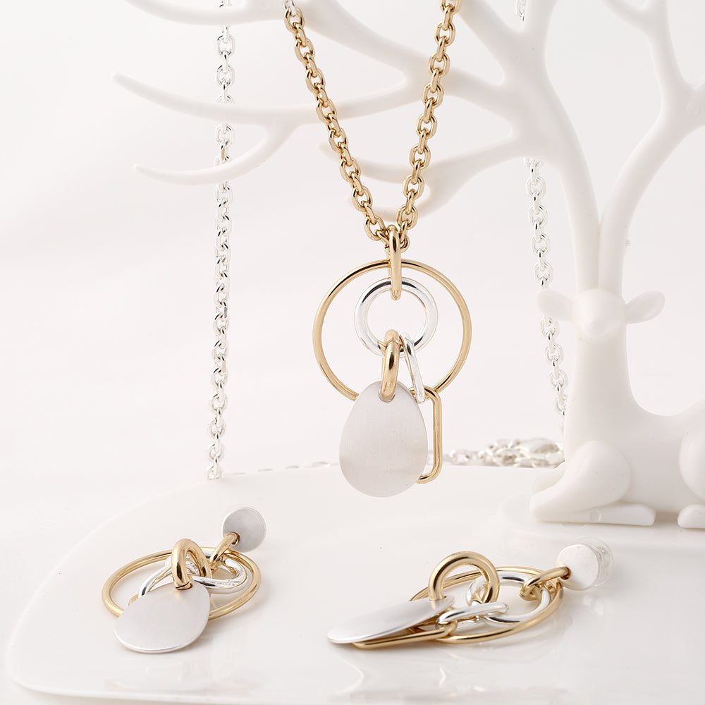 Punk Style Mixed Metal Jewelry Set - Necklaces, Bracelets, Earrings & Rings