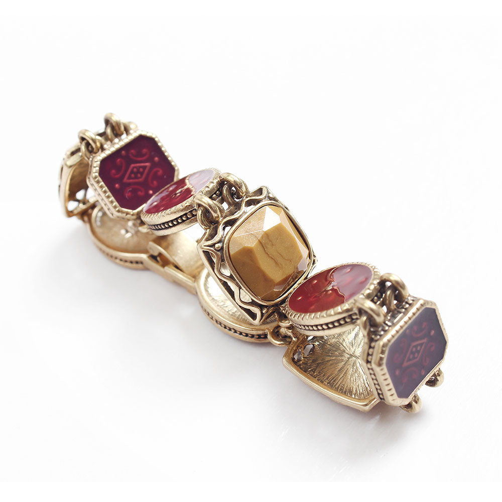 Retro Style Gem-Embedded Bracelet for Women - Unique Desig