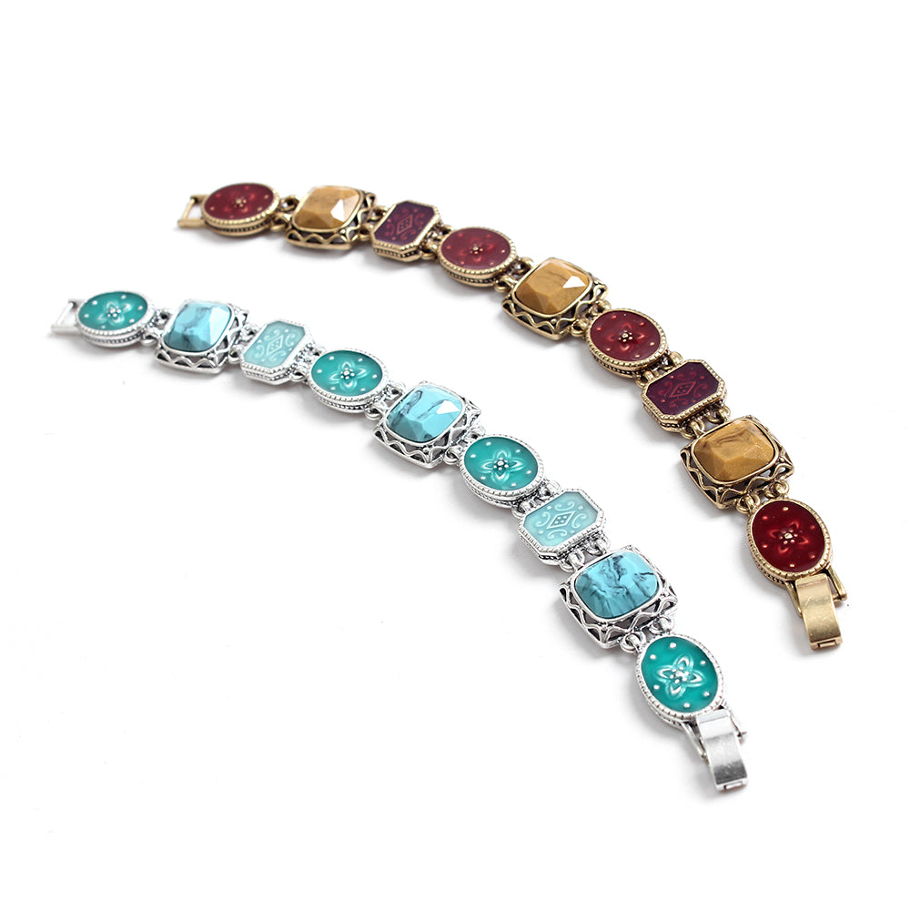 Retro Style Gem-Embedded Bracelet for Women - Unique Desig