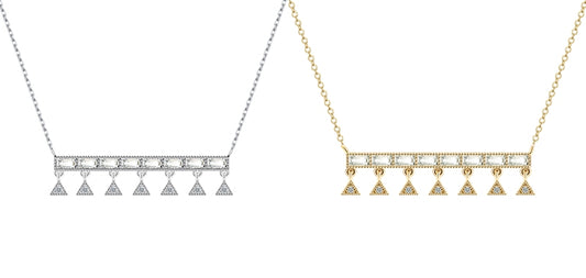 Triangle Zircon Necklace Set