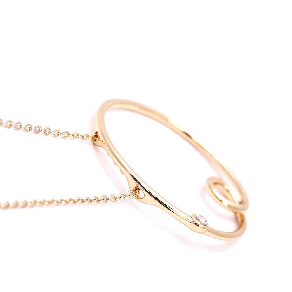 Minimalist Open Circle Pendant Necklace - Gold & Silver Statement Jewelry