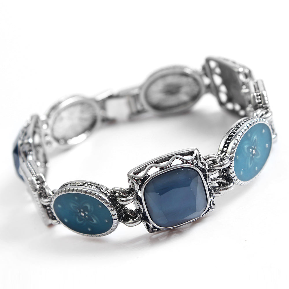 Retro Style Gem-Embedded Bracelet for Women - Unique Desig