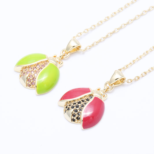 Charming Ladybug - shaped Necklace