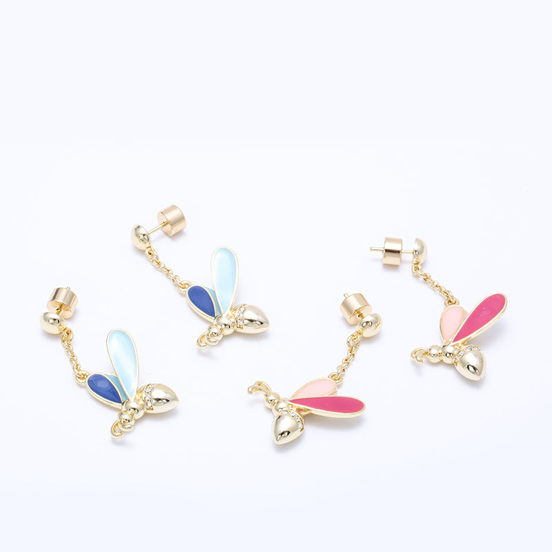 Charming Bee - shaped Earrings