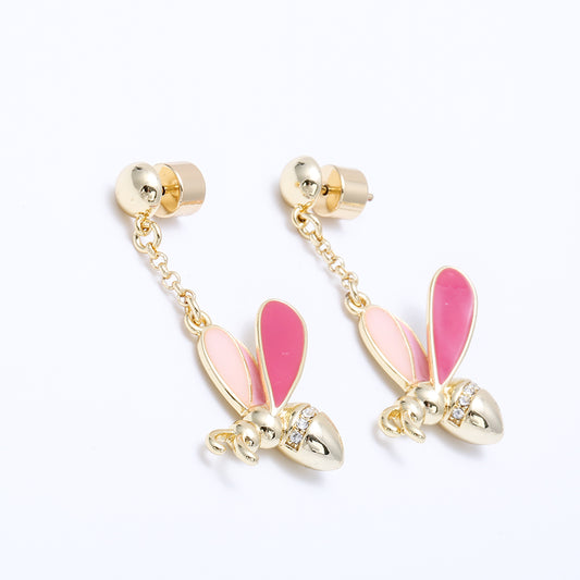Charming Bee - shaped Earrings