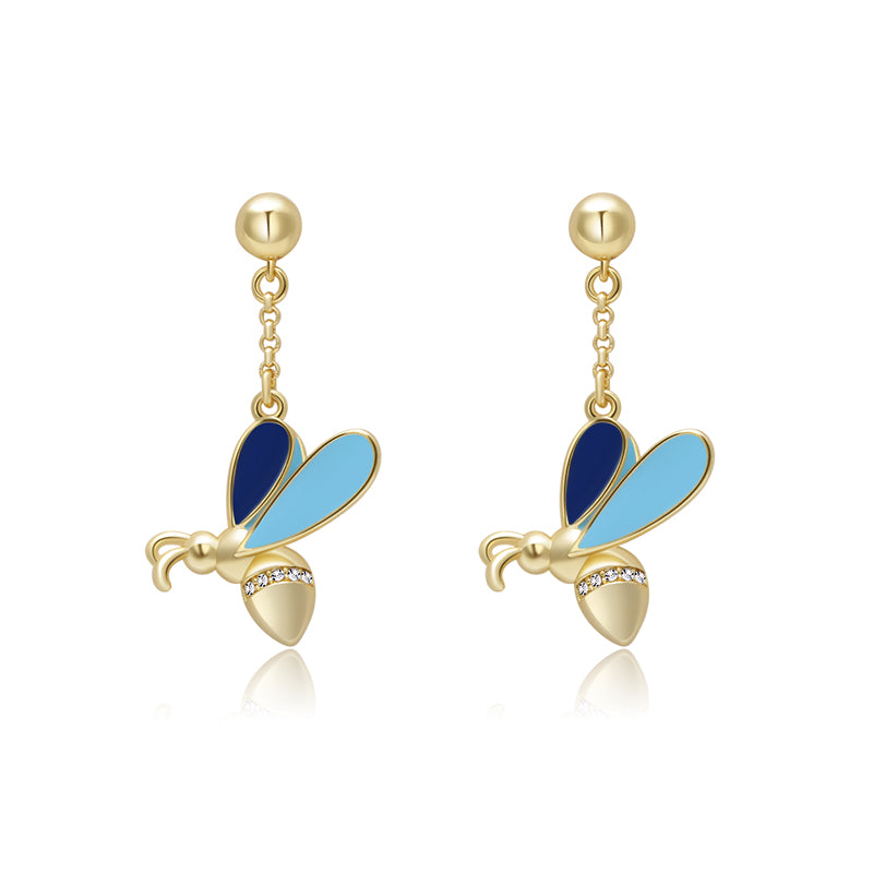 Charming Bee - shaped Earrings