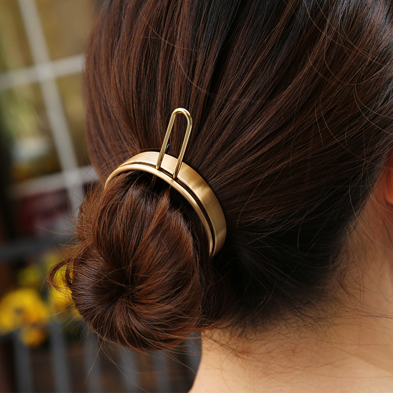 Fashion Metal Hair Clips - Geometric U - Shaped Hair Pins for Women, Chic Hair Accessories