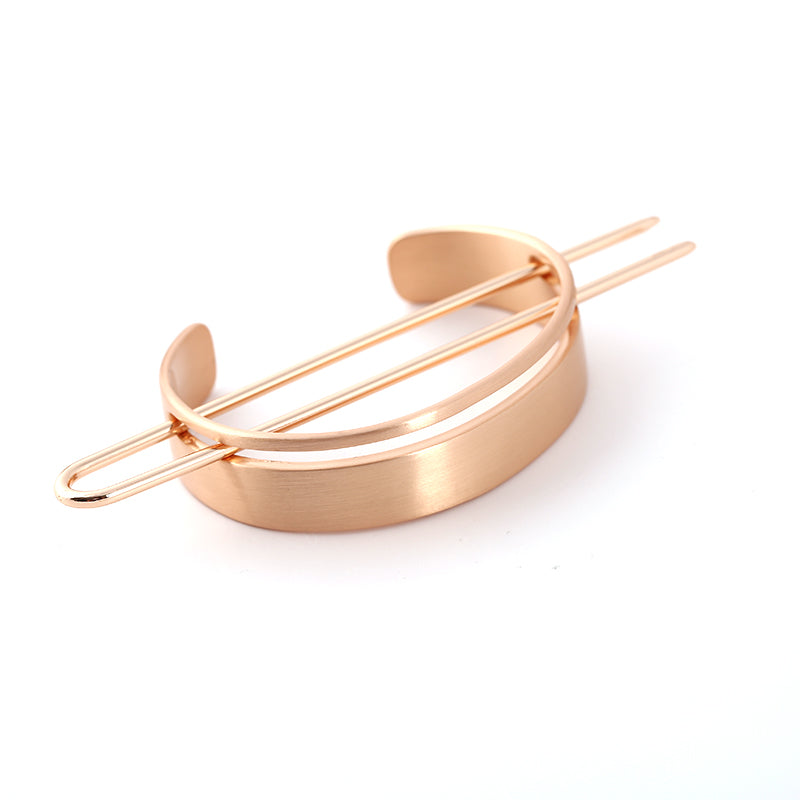 Fashion Metal Hair Clips - Geometric U - Shaped Hair Pins for Women, Chic Hair Accessories