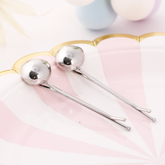 Silver Ball Hair Forks - Minimalist Hair Styling Accessories