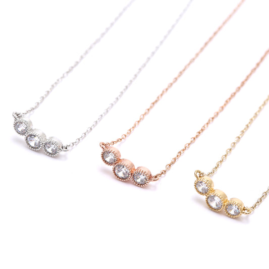Round Cubic Zirconia Pendent Necklace