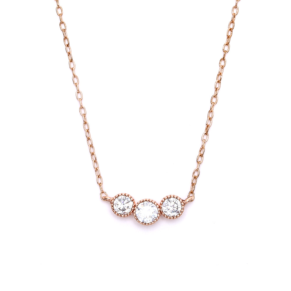 Round Cubic Zirconia Pendent Necklace