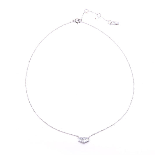 Minimalist Silver Plated Geometric Pendant Necklace