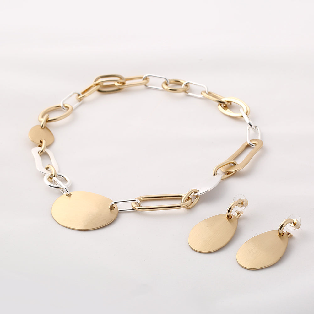 Punk Style Mixed Metal Jewelry Set - Necklaces, Bracelets, Earrings & Rings